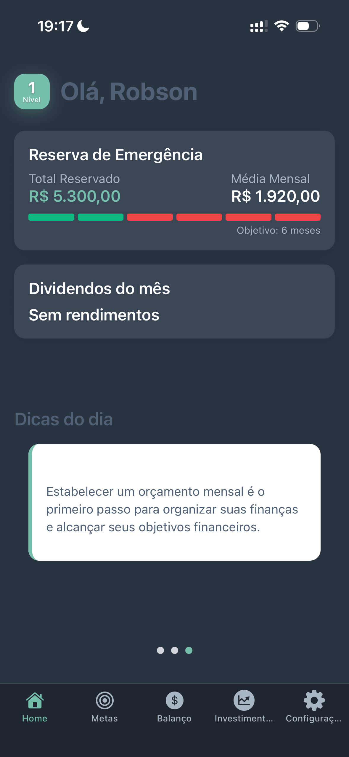 Tela inicial do Moosy